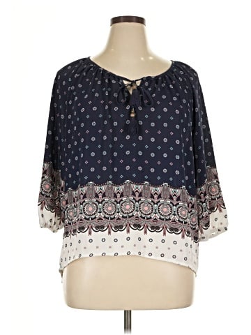 Rewind 3/4 Sleeve Blouse (view 1)