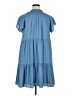 Ann Taylor LOFT 100% Polyester Solid Blue Casual Dress Size 14 - photo 2