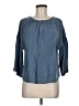 Everlane 100% Cupro Blue 3/4 Sleeve Blouse Size 6 - photo 1
