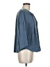 Everlane 100% Cupro Blue 3/4 Sleeve Blouse Size 6 - photo 4