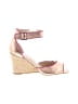 Liendo 100% Leather Metallic Pink Wedges Size 8 - photo 1