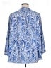 T Tahari 100% Polyester Blue 3/4 Sleeve Blouse Size 1X - photo 2