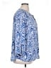 T Tahari 100% Polyester Blue 3/4 Sleeve Blouse Size 1X - photo 4