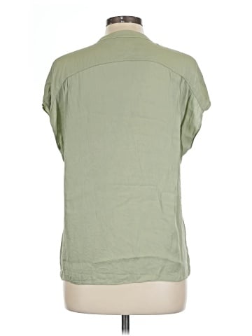 Vince. Short Sleeve Silk Top (view 2)