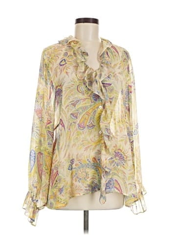 ETRO Long Sleeve Silk Top (view 1)