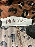 Pink Rose Animal Print Brown Casual Pants Size L - photo 7