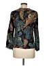 J.Crew 100% Silk Paisley Black Long Sleeve Silk Top Size 6 - photo 2