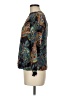J.Crew 100% Silk Paisley Black Long Sleeve Silk Top Size 6 - photo 5