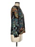 J.Crew 100% Silk Paisley Black Long Sleeve Silk Top Size 6 - photo 4