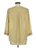 dalia 100% Polyester Polka Dots Yellow 3/4 Sleeve Blouse Size L - photo 2