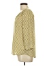 dalia 100% Polyester Polka Dots Yellow 3/4 Sleeve Blouse Size L - photo 5