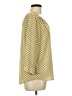 dalia 100% Polyester Polka Dots Yellow 3/4 Sleeve Blouse Size L - photo 4