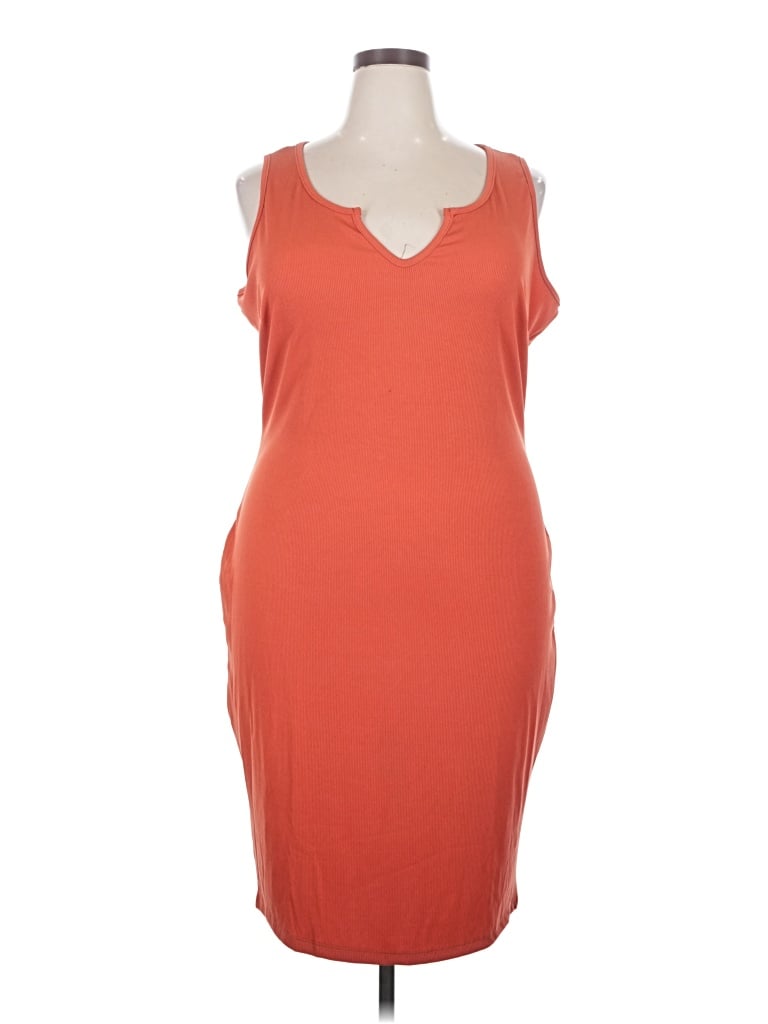 Ashley Stewart Casual Dress In Orange