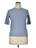 Splendid Blue Short Sleeve Turtleneck Size XL - photo 1