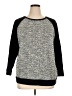 Liz Claiborne 100% Cotton Tweed Black Pullover Sweater Size 1X - photo 1