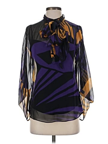 Diane von Furstenberg 3/4 Sleeve Silk Top (view 1)