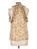 Robbi & Nikki 100% Polyester Tan Sleeveless Blouse Size L - photo 2