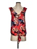 Naked Zebra 100% Polyester Red Sleeveless Blouse Size S - photo 1