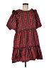 Entro 100% Polyester Plaid Red Casual Dress Size M - photo 1
