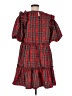 Entro 100% Polyester Plaid Red Casual Dress Size M - photo 2