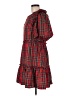 Entro 100% Polyester Plaid Red Casual Dress Size M - photo 5