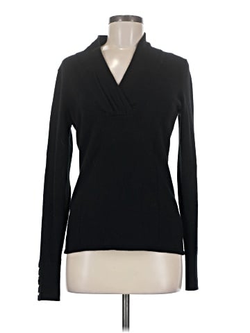 Black Saks Fifth Avenue Long Sleeve Top (view 1)