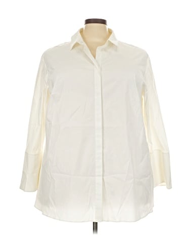 Lafayette 148 New York 3/4 Sleeve Button-Down Shirt (view 1)