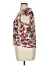 1.State Floral Brown Short Sleeve Blouse Size XL - photo 5