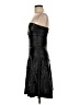 BCBGMAXAZRIA 100% Polyurethane Metallic Black Cocktail Dress Size 8 - photo 5