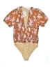 WAYF 100% Polyester Floral Tan Brown Kimono Size L - photo 1