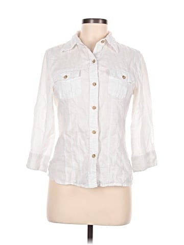 Banana Republic Factory Store 3/4 Sleeve Button-Down Shirt (view 1)