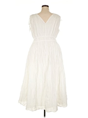 Madewell Plus Sophia Smocked Midi Dress in Windowpane (view 2)