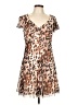 Next Animal Print Brown Casual Dress Size 10 - photo 1
