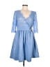 Eliza J 100% Polyester Blue Cocktail Dress Size 8 - photo 1