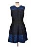 Donna Ricco Polka Dots Blue Cocktail Dress Size 10 - photo 2