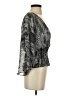Allison Taylor 100% Polyester Silver 3/4 Sleeve Blouse Size S - photo 4