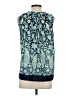 Talbots 100% Cotton Blue Sleeveless Blouse Size S - photo 2
