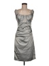 Suzi Chin Solid Gray Cocktail Dress Size 6 - photo 1