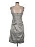 Suzi Chin Solid Gray Cocktail Dress Size 6 - photo 2
