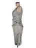 Suzi Chin Solid Gray Cocktail Dress Size 6 - photo 5
