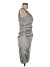 Suzi Chin Solid Gray Cocktail Dress Size 6 - photo 4