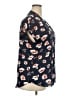 Pleione 100% Polyester Floral Blue Short Sleeve Blouse Size XXL - photo 4