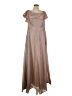 Betsy & Adam Metallic Brown Pink Cocktail Dress Size 14 - photo 1