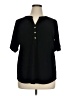 Anne Klein Black Short Sleeve Blouse Size 1X - photo 1