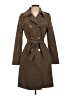 Calvin Klein 100% Polyester Brown Trenchcoat Size S - photo 1