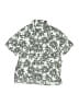 Zara Tropical Silver Gray Short Sleeve Button-Down Shirt Size 11 - 12 - photo 1