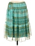 Sag Harbor 100% Polyester Paisley Teal Casual Skirt Size 10 (petite) - photo 1