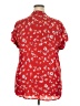 Pleione 100% Polyester Red Short Sleeve Blouse Size XXL - photo 2