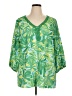 Ruby Rd. Green 3/4 Sleeve Blouse Size 1X - photo 1