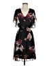 DKNY 100% Polyester Floral Black Cocktail Dress Size 6 - photo 1
